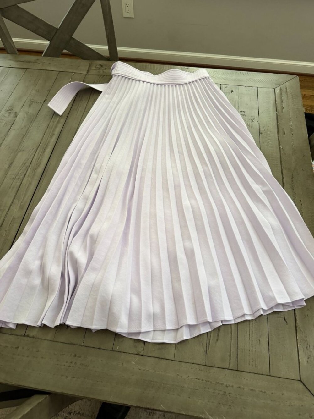 A.L.C. Arielle Pleated Midi Skirt in Chuckoo Lilac Purple Size 4 - Picture 4 of 4